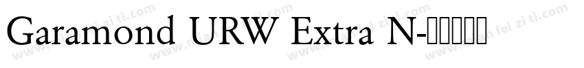 Garamond URW Extra N字体转换